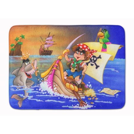 Carolines Treasures Boy Playing Piriate with Dolphin Machine Washable Memory Foam Mat APH6105RUG